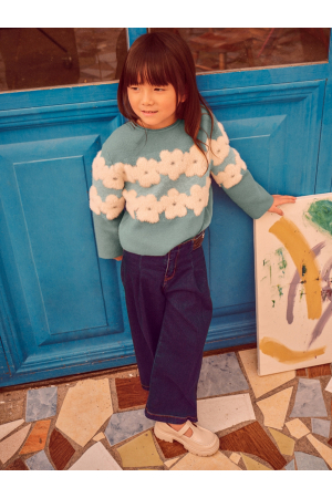 Джинсы Кюлоты Синий