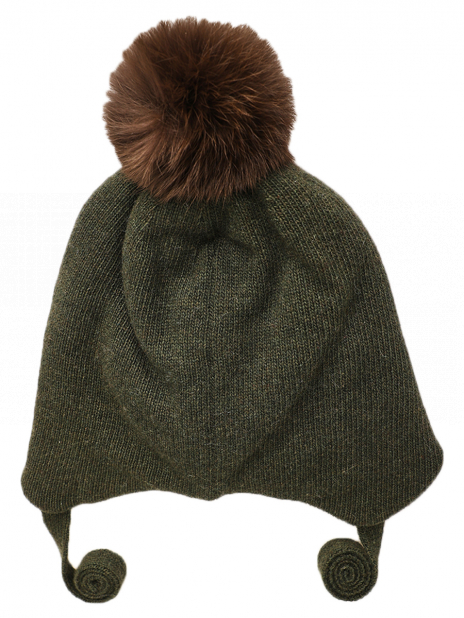 Шапки с помпоном Шапка Зелёный