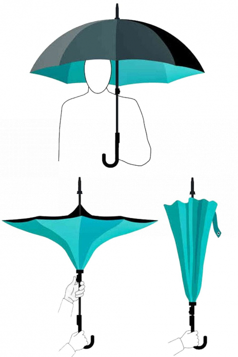 Зонты Зонт-наоборот Коричневый