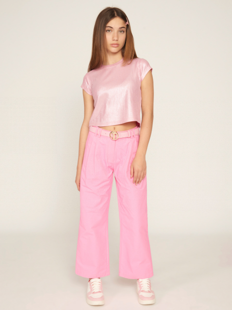 Кэжуал Брюки Розовый