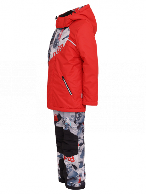 Утепленные костюмы Куртка+полукомбинезон Красный