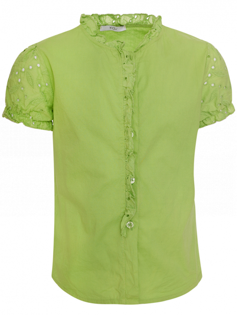 Короткий рукав Блуза Зелёный