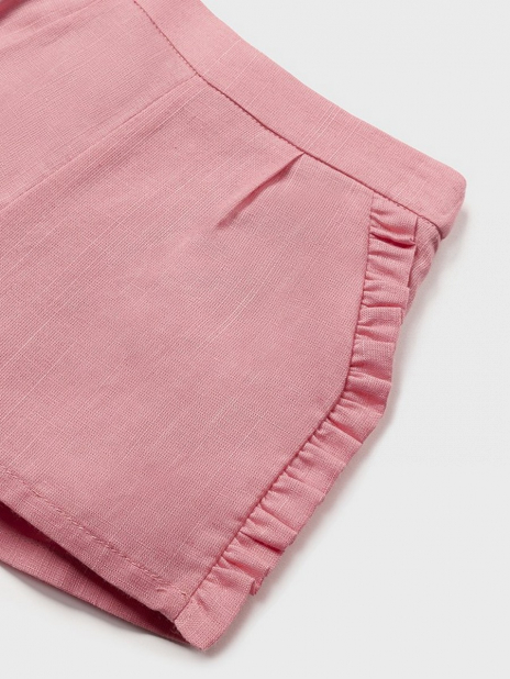 Короткий рукав Блуза+шорты Розовый