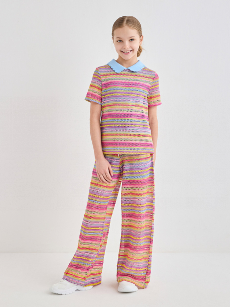 Вязаные брюки Брюки Разноцветный