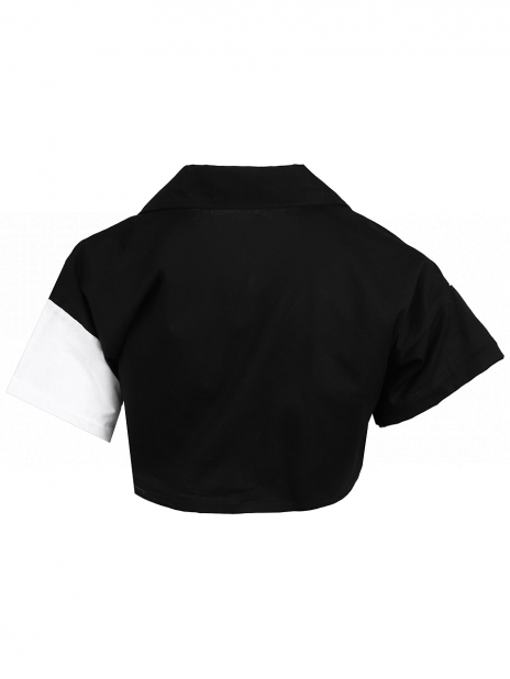 Короткий рукав Блуза Чёрный