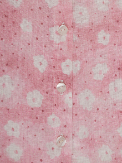 Короткий рукав Блуза Розовый