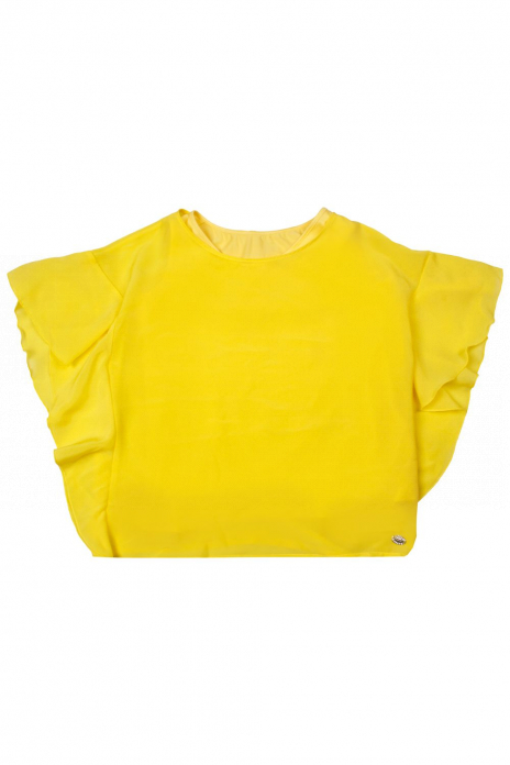Длинный рукав Блуза+топ Жёлтый