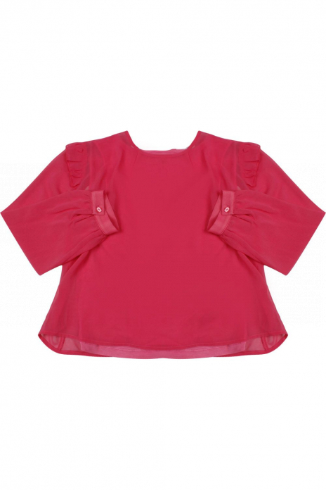 Длинный рукав Блуза+топ Розовый
