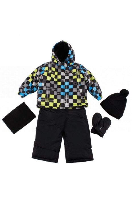 Куртки короткие Куртка+полукомбинезон+шапка+варежки+манишка Синий