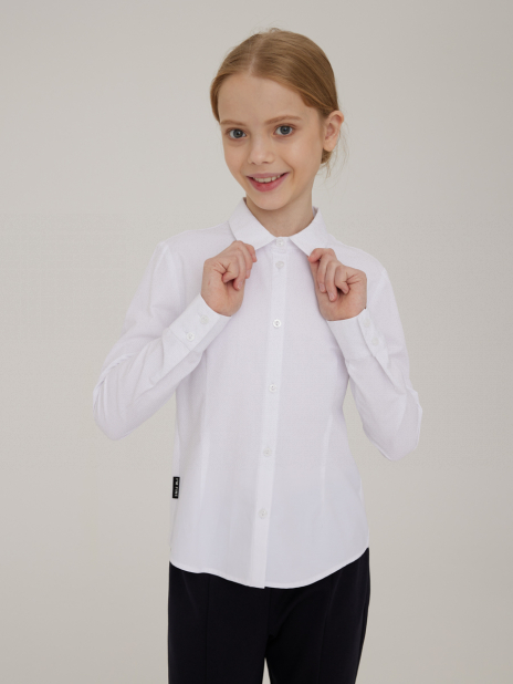 Длинный рукав Блузка Белый