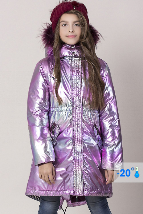 Куртки длинные Парка Фиолетовый