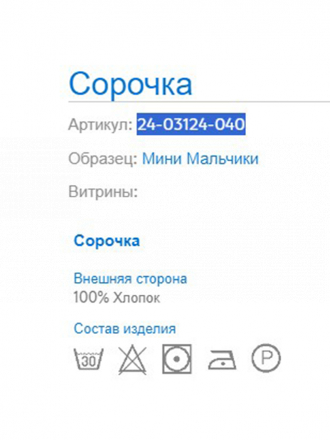 Длинный рукав Рубашка Голубой