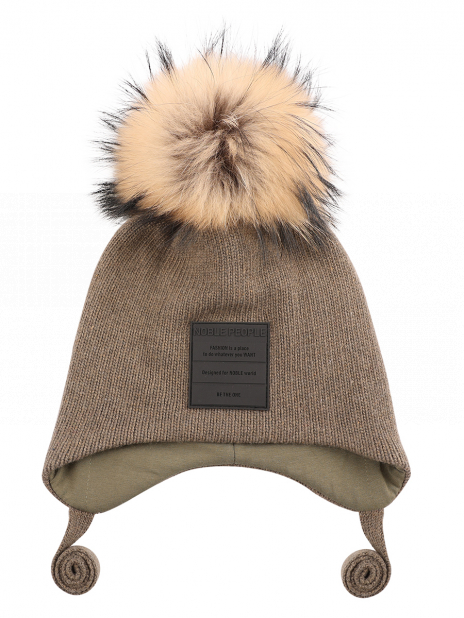 Шапки с помпоном Шапка Коричневый